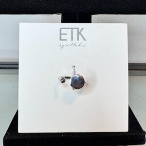 NWT Ettika Silver Open Ended Ring Size 6